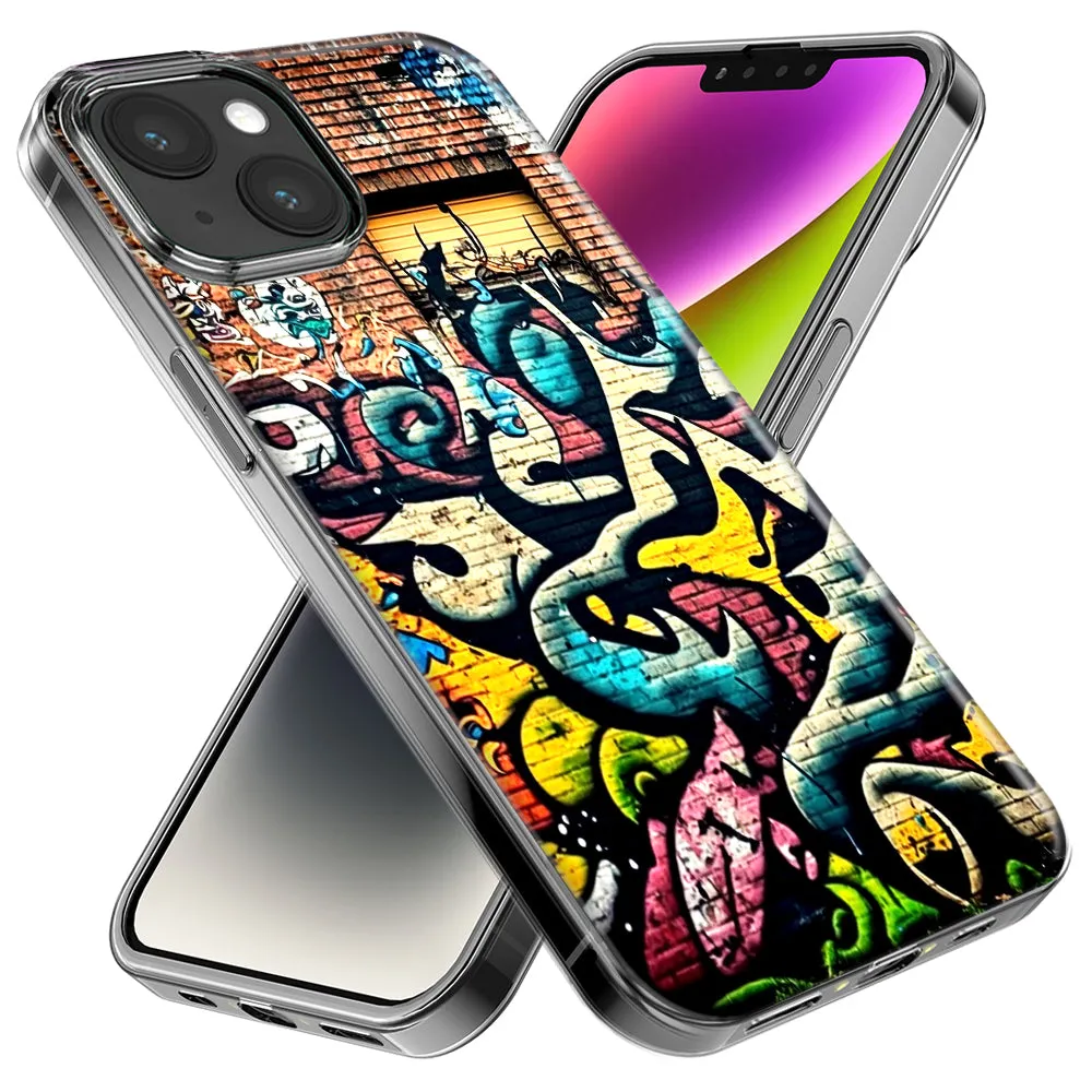 For Apple iPhone 14 Pro Max Urban Graffiti Wall Art Painting Design Hybrid Protective Phone Case Cover