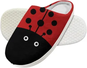 Forchrinse Colorful Dog Paw Print Kids House Slippers Warm Plush Slippers Cute Household Shoes Anti-Slip Indoor Slippers for Girls and Boys