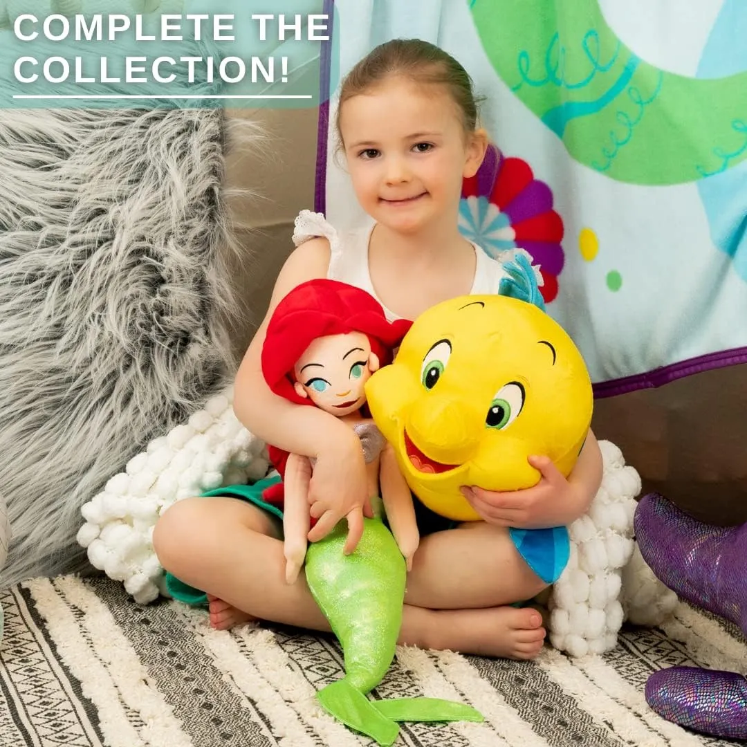 Franco The Little Mermaid Flounder Kids Bedding Super Soft Plush Cuddle Pillow Buddy, (Official Licensed Disney Product)