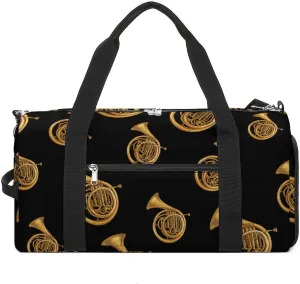 French Horn Sports Gym Bag for Men Women Travel Duffel Bag with Shoulder Strap