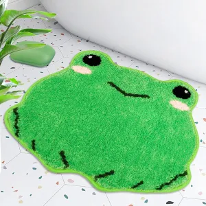 Frog Bathroom Rugs Mat,Water Absorbent Non Slip Cute Bath Mat,Bathroom Rug for Bathroom Shower Room,Machine Wash(20 * 24 inch)