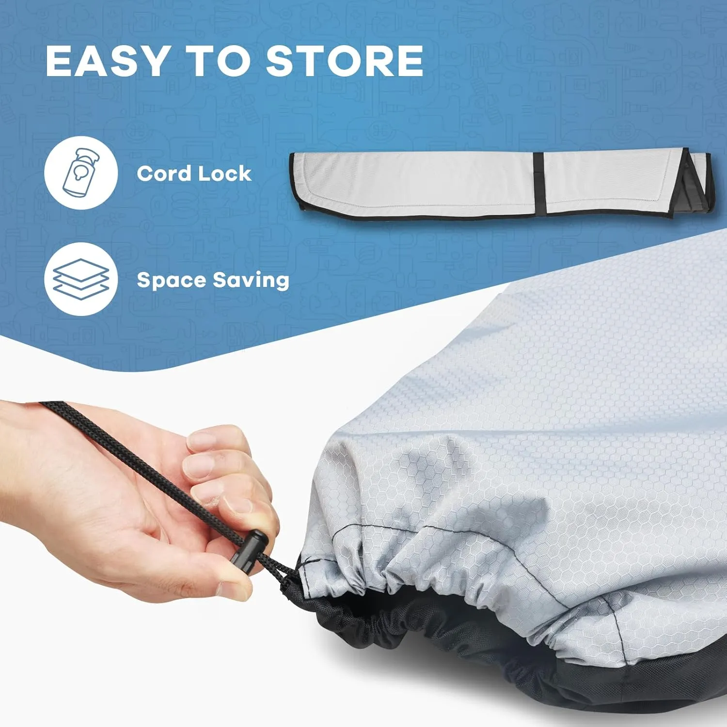 Front Door Window Cover for RAM Van with NO Plastic Trim, CAMPER MATTERS Campervan Thickened Oxford Insulated Blackout, for Year Model 2014 to Current