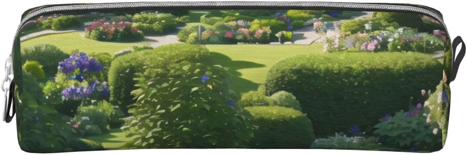 Full Of Plants Pencil Case Pu Leather Cute Small Pencil Case Pencil Pouch Storage Bag With Zipper