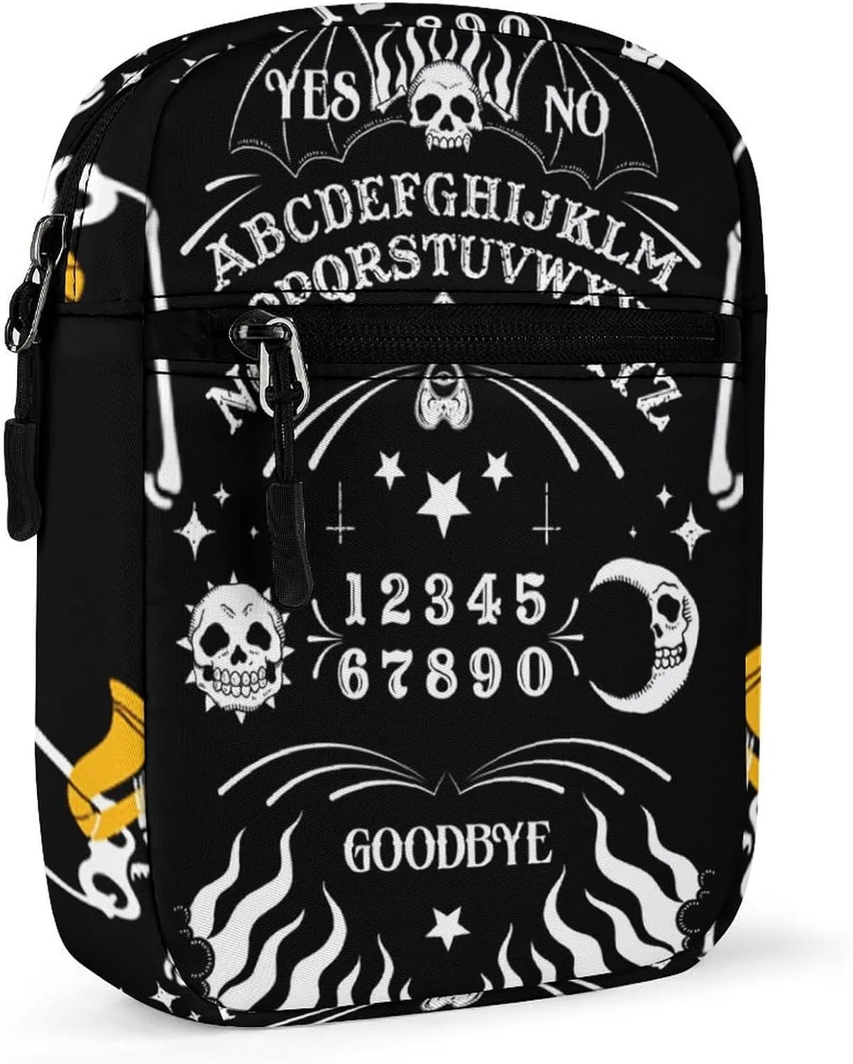 Funny Gothic Skeleton Spirit Detachable Shoulder Strap Small Shoulder Bag Unisex