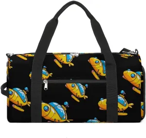 Funny Submarine Sports Gym Bag for Men Women Travel Duffel Bag with Shoulder Strap