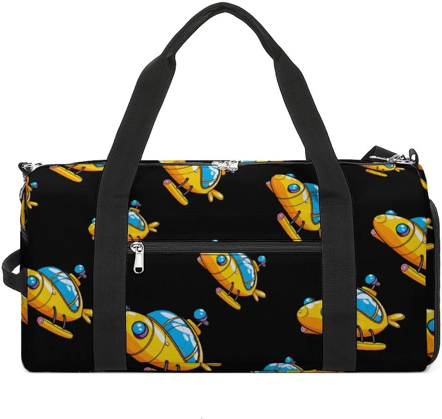 Funny Submarine Sports Gym Bag for Men Women Travel Duffel Bag with Shoulder Strap