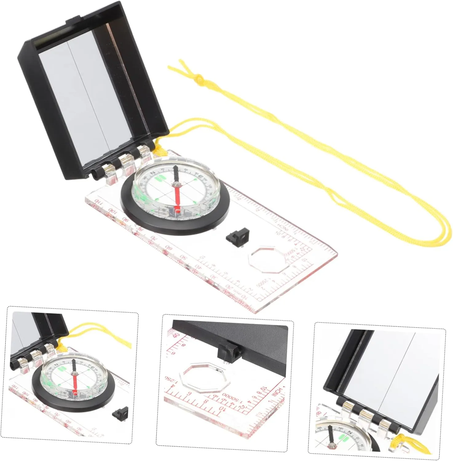 GALPADA Map Ruler Compass Navigation Outdoor Compass Directional Compass Camping Compass Compass Hiking Multi