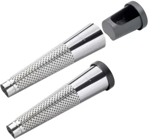 GEFU Extra Fine Stainless Steel Grater with Removable Storage Compartment for Nutmeg, Spices, and Citrus