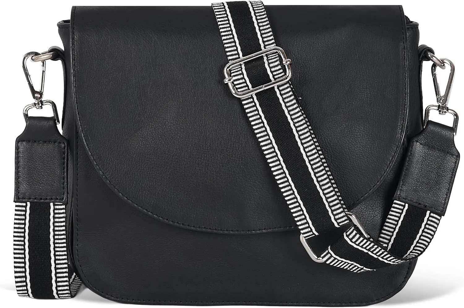 Genuine Leather Shoulder Crossbody Purse For Women with Adjustable Strap, Mobile Pocket & Outside & Inside Zipper