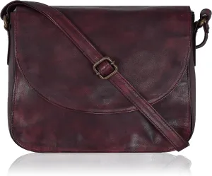 Genuine Leather Shoulder Crossbody Purse For Women with Adjustable Strap, Mobile Pocket & Outside & Inside Zipper