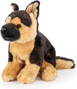 German Shepherd Stuffed Animal, 16″ Soft Realistic Dog Plush Toy for Boys and Girls, Huggable and Washable Non-Shedding Cuddly Toy, Gifts for Mom, Sister, Friends, Grandma, Birthday Gift