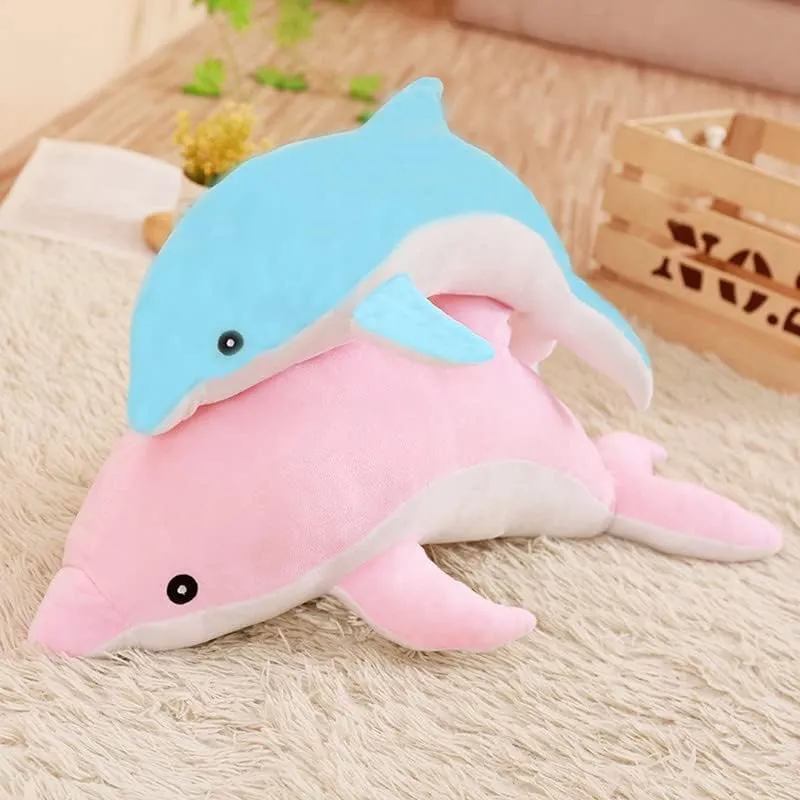 Giant Dolphin Plush Toy, Soft Whale Hugging Pillow Stuffed Dolphin Pillow for Children Girls (Pink, 120cm/47.24inch)