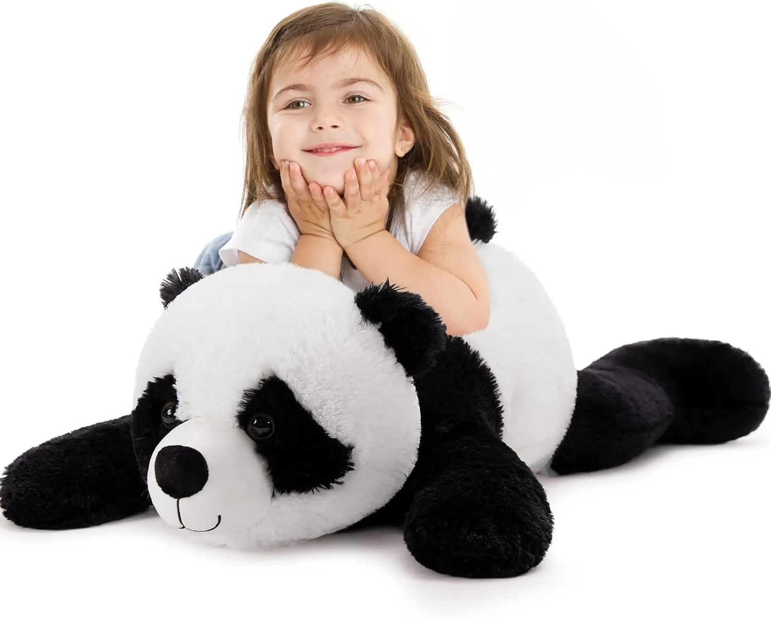 Giant Panda Stuffed Animal 31", Large Soft Panda Body Pillow Plush for Girls Boys Kids, Oversize Cute Stuffed Toy Gift for Christmas, Birthday, Baby Shower