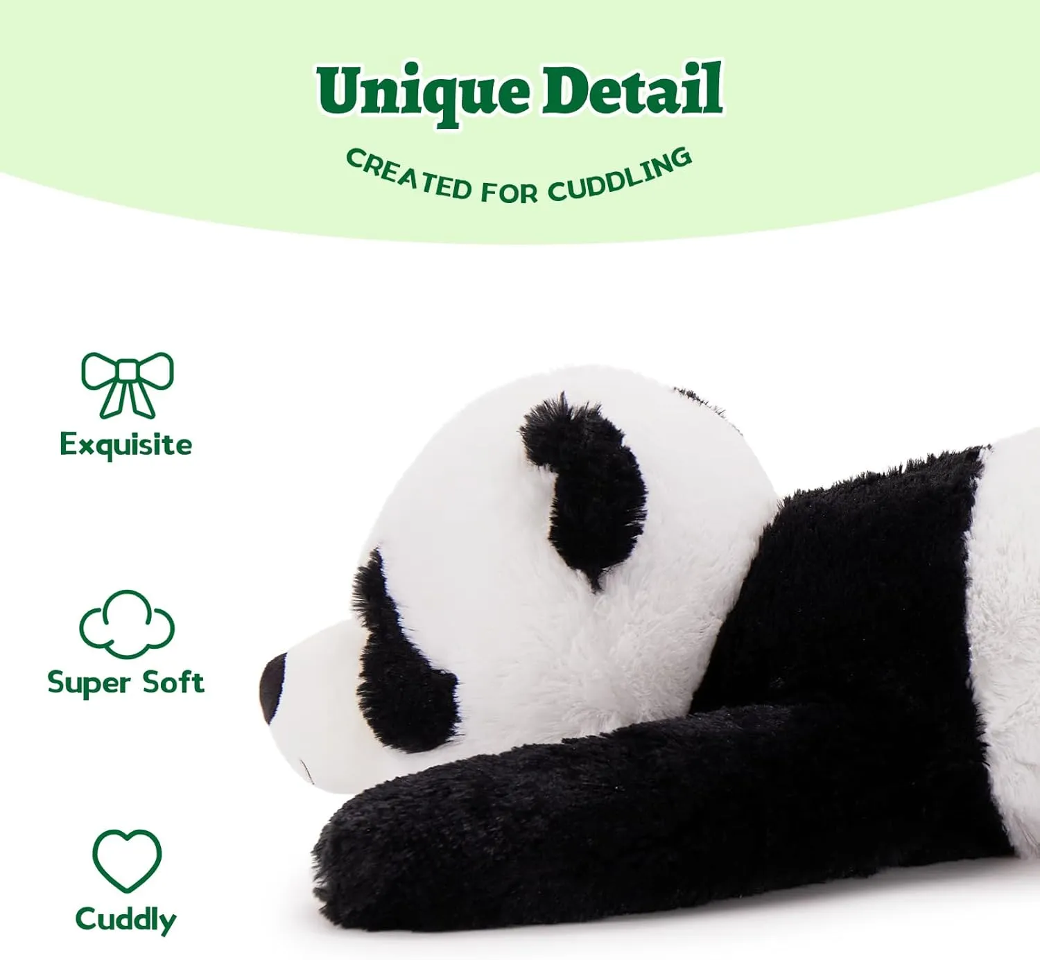 Giant Panda Stuffed Animal 31", Large Soft Panda Body Pillow Plush for Girls Boys Kids, Oversize Cute Stuffed Toy Gift for Christmas, Birthday, Baby Shower