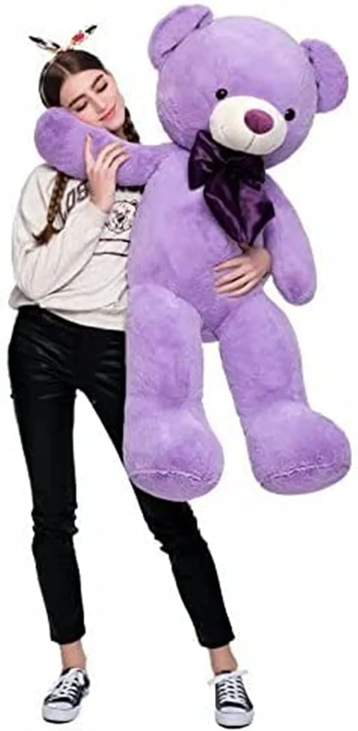 Giant Teddy Bear Plush Stuffed Animals for Girlfriend or Kids 47 Inch, (Purple)