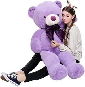 Giant Teddy Bear Plush Stuffed Animals for Girlfriend or Kids 47 Inch, (Purple)