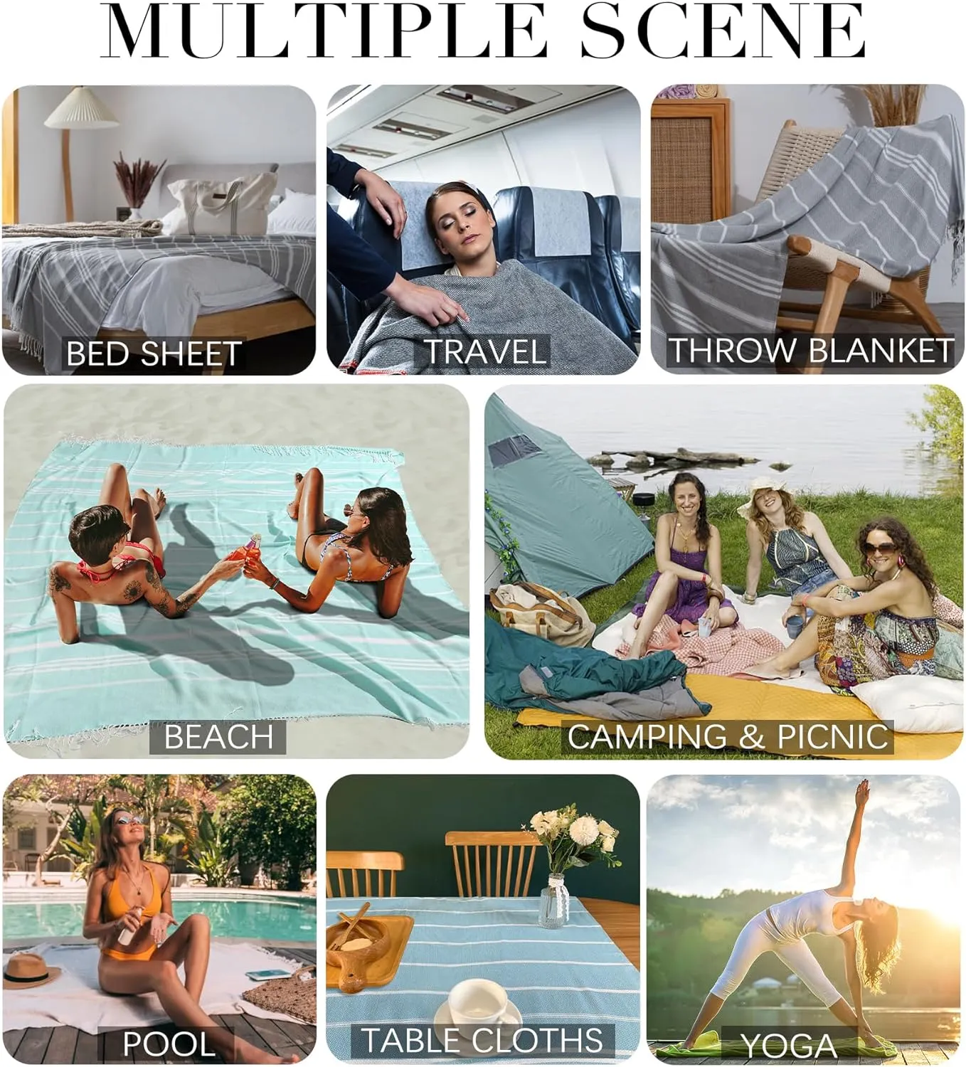 Giant Turkish Beach Towel Blanket Extra Large Boho Cotton Throw Blanket Pool Cloud Towel Quick Dry Sand Free Microfiber Sandrpoof Adult Women Lightweight Oversized Xl Xll Big Jumbo Wide 2 Person Size