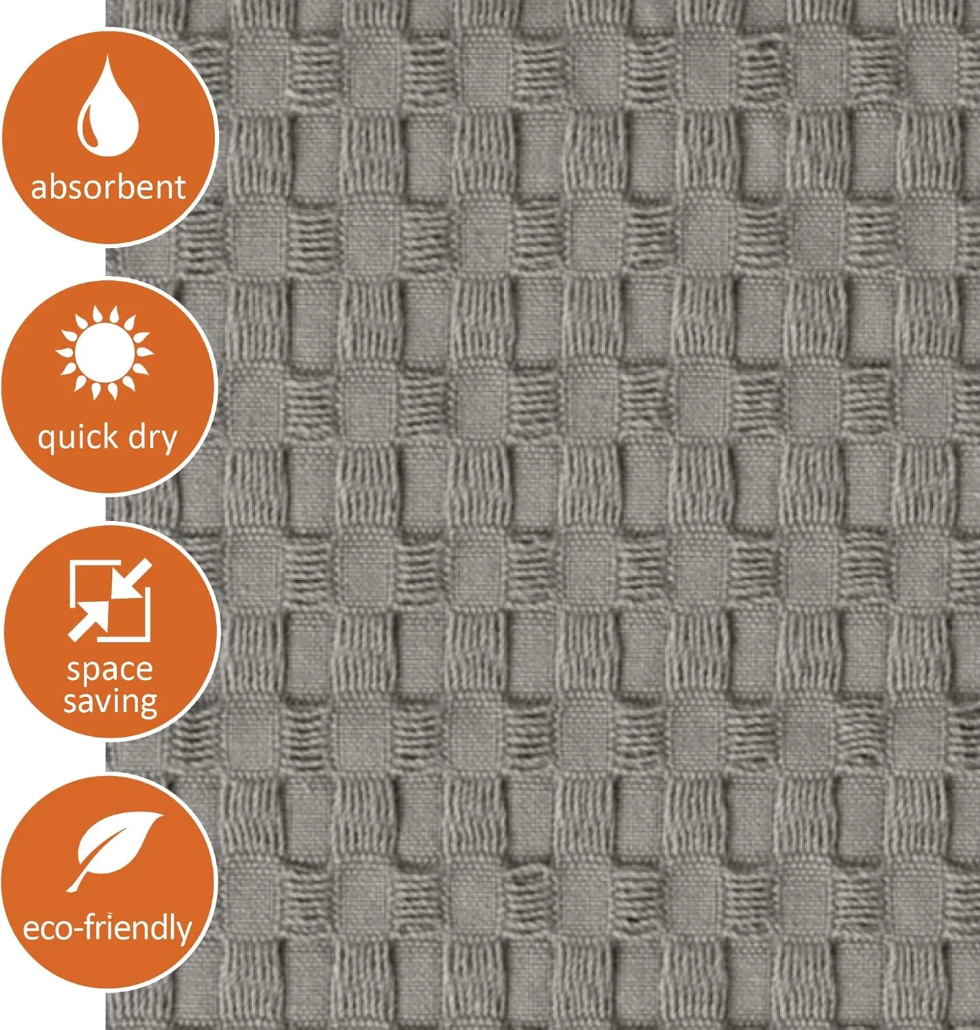 GILDEN TREE Waffle Bath Sheet Quick Dry Towel, Thin Luxury Bath Towels, Bath Sheets 40x80 Large Bath Towels, Modern Style (Pewter)