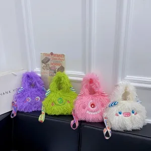Girl Cartoon Little Monster Cute Tote Cute Crossbody Purse Cartoon Wallet Cute Y2K Accessories Grunge Accessories (Green)