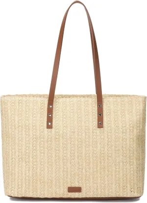 GLITZALL Straw Beach Bags for Women Travel Beach Tote, Summer Purse and Woven Shoulder Handbag for Vacation,Work or Daily Use