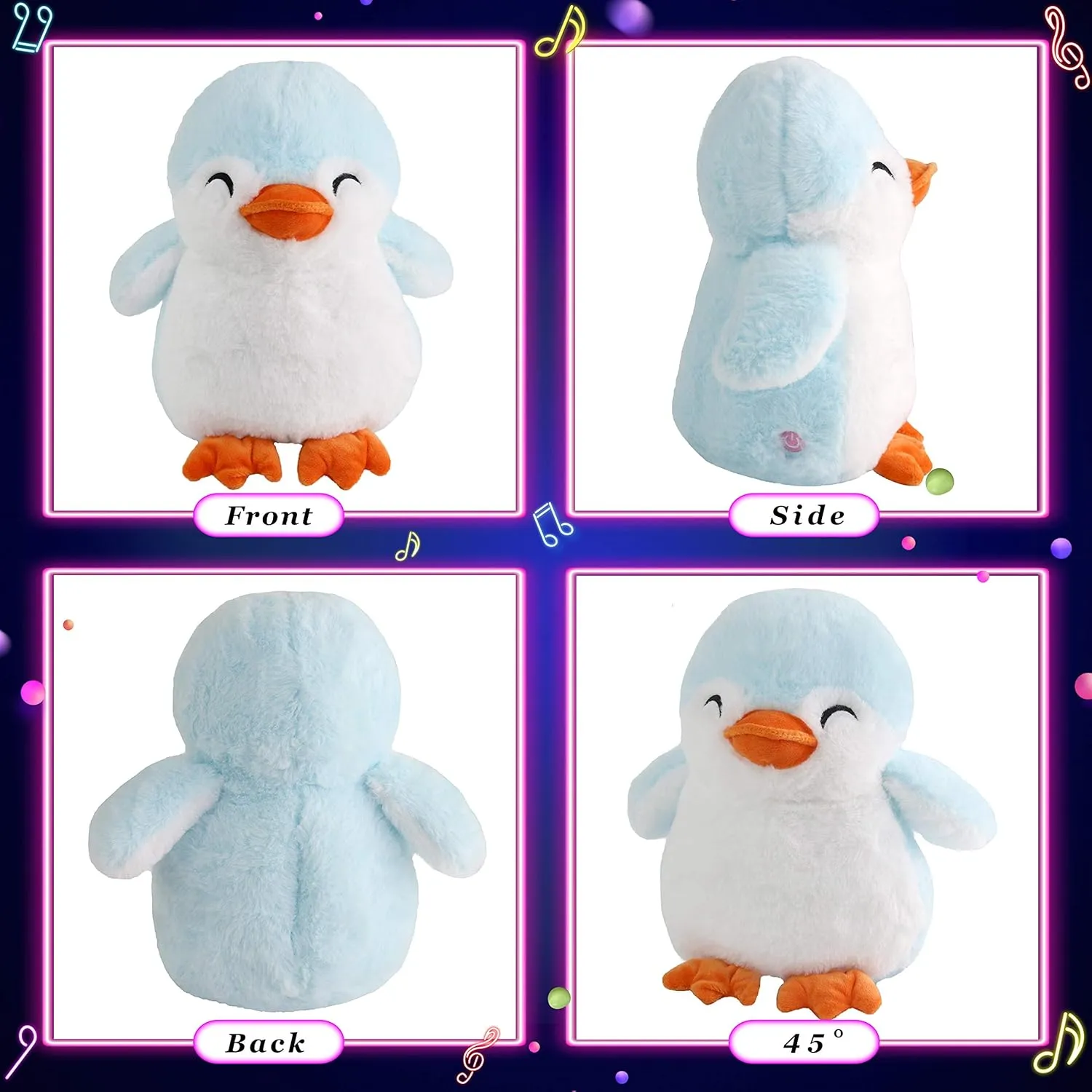 Glow Guards Light up Penguin Stuffed Animal Snuggle Soft Plush Toy with LED Night Lights Glow Birthday Children's Day for Toddler Kids, 12''