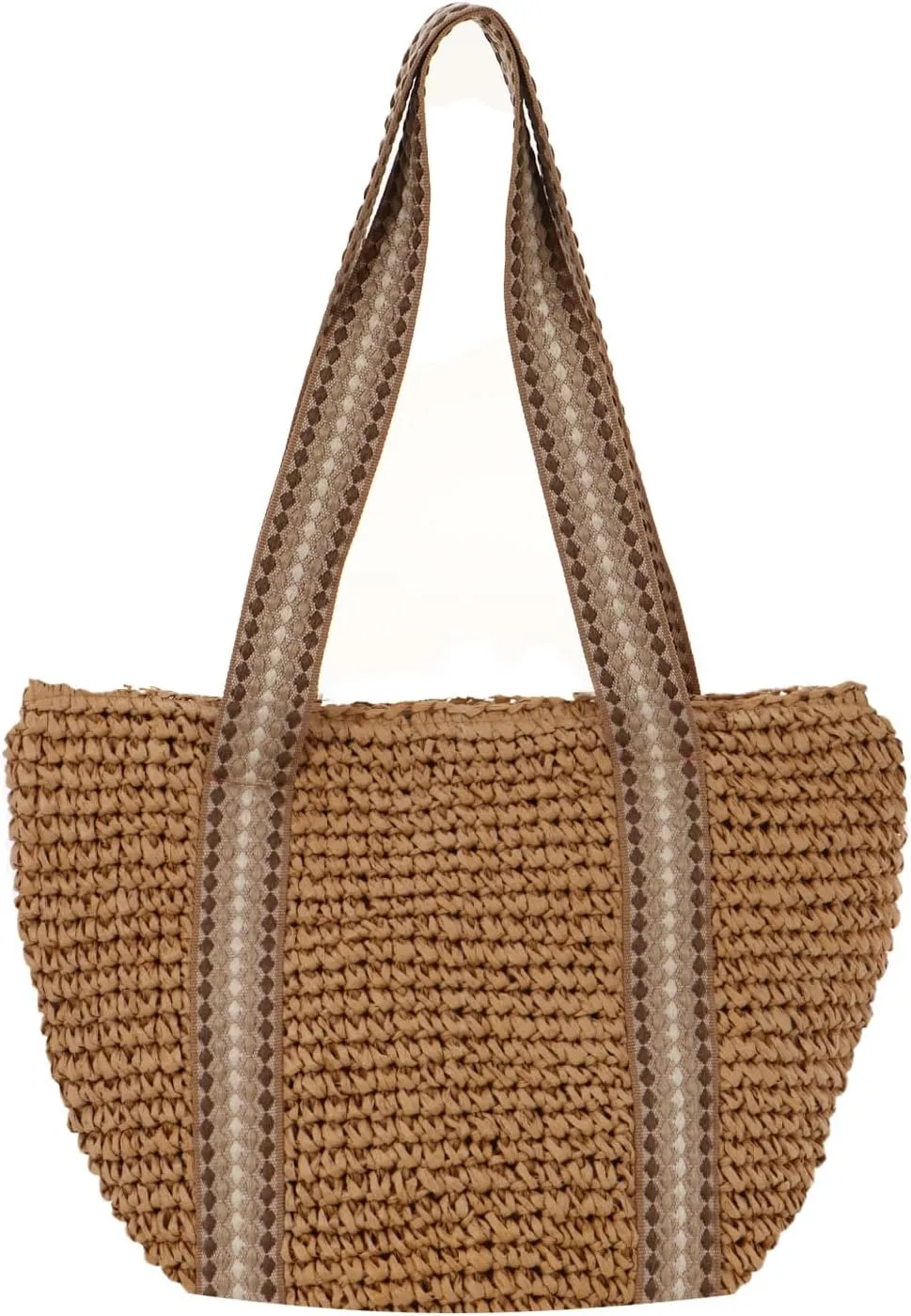 GOKTOW Straw Beach Tote Bag for Women,Raffia Woven Shoulder Handbags for Summer Vacation 2025