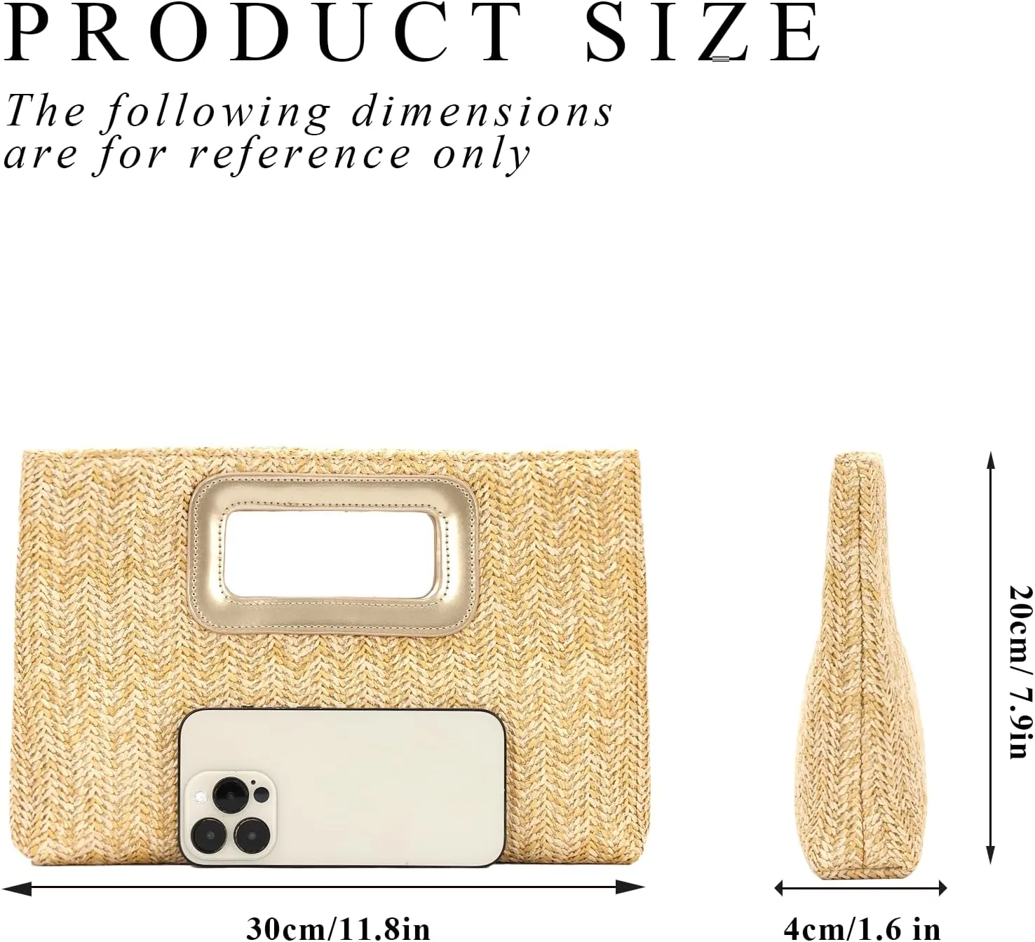 GOKTOW Straw Clutch Top Handbags Raffia Bag Purse Woven Tote CrossBag for Women Beach Summer Travel With Chain 2025