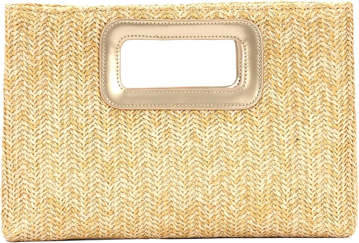 GOKTOW Straw Clutch Top Handbags Raffia Bag Purse Woven Tote CrossBag for Women Beach Summer Travel With Chain 2025