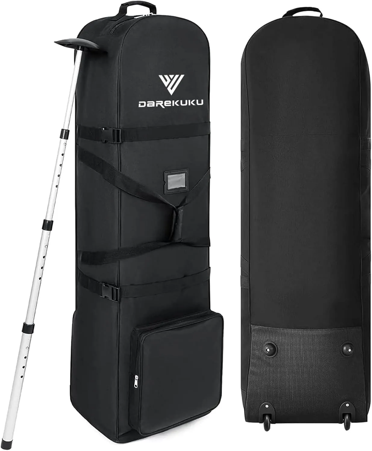 Golf Travel Bags for Airlines with Adjustable Support Rod and Detachable Shoulder Straps, Soft Foldable Golf Club Travel Covers, 900D Heavy Duty Oxford -Universal Size