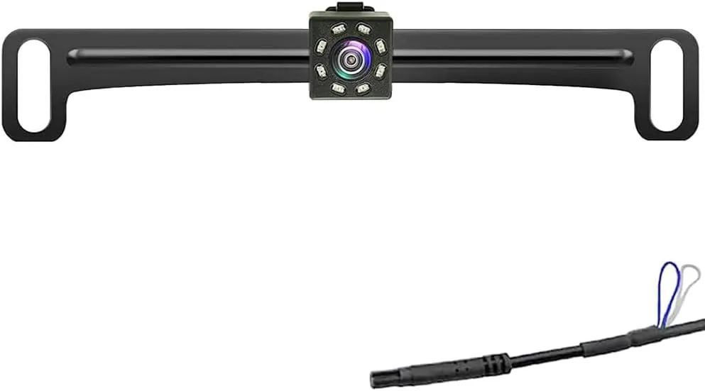 Goodsby Backup Camera HD Rear Front View License Plate Night Vision Waterproof Compatible with Clarion Dual Boss Jensen Stinger Podofo Soundstream Eonon Cartreque Sanptent Car Radio