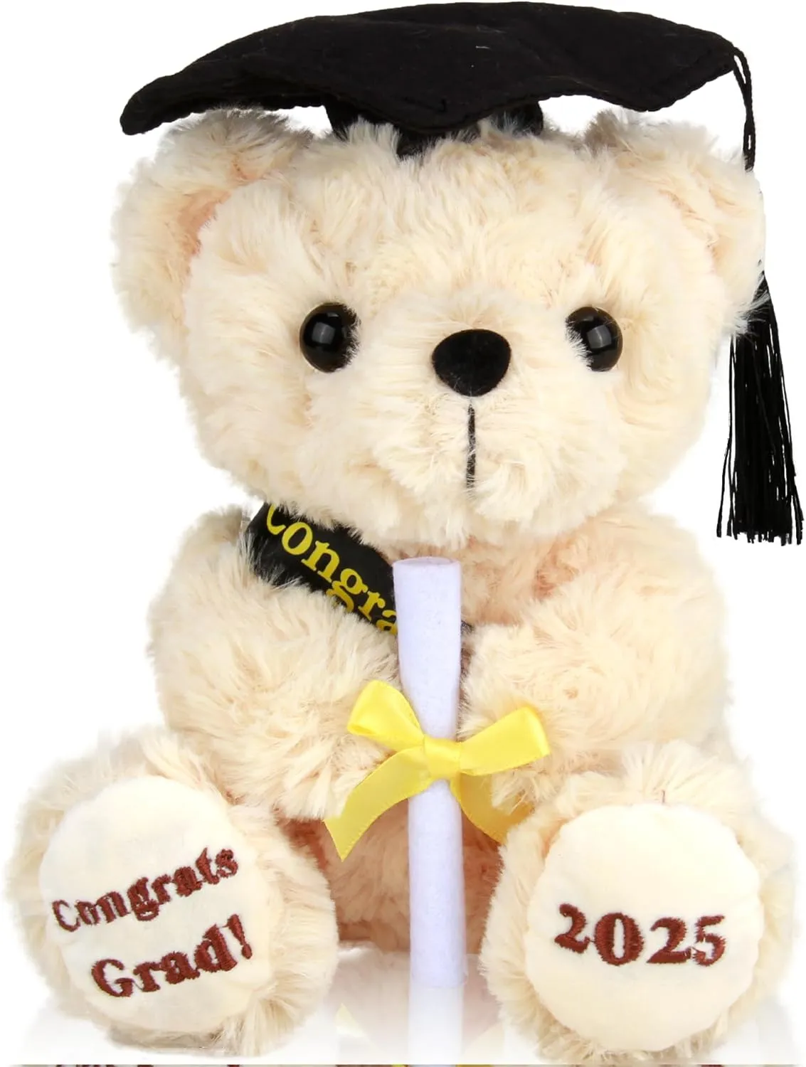 Graduation Gifts Teddy Bear Graduation Stuffed Animal Class of 2025 - Kindergarten High School Graduation Gift for Her Him Girls Boys - 8 Inch Soft Congrats Grad Bear Toy with Cap & Certificate