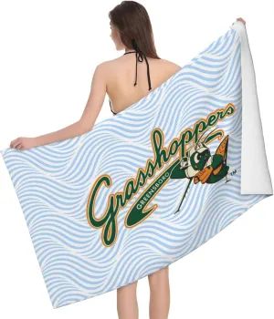 Greensboro Grasshoppers Beach Towel, Oversized Pool Towel, Quick Dry Microfiber Beach Towel for Men and Women