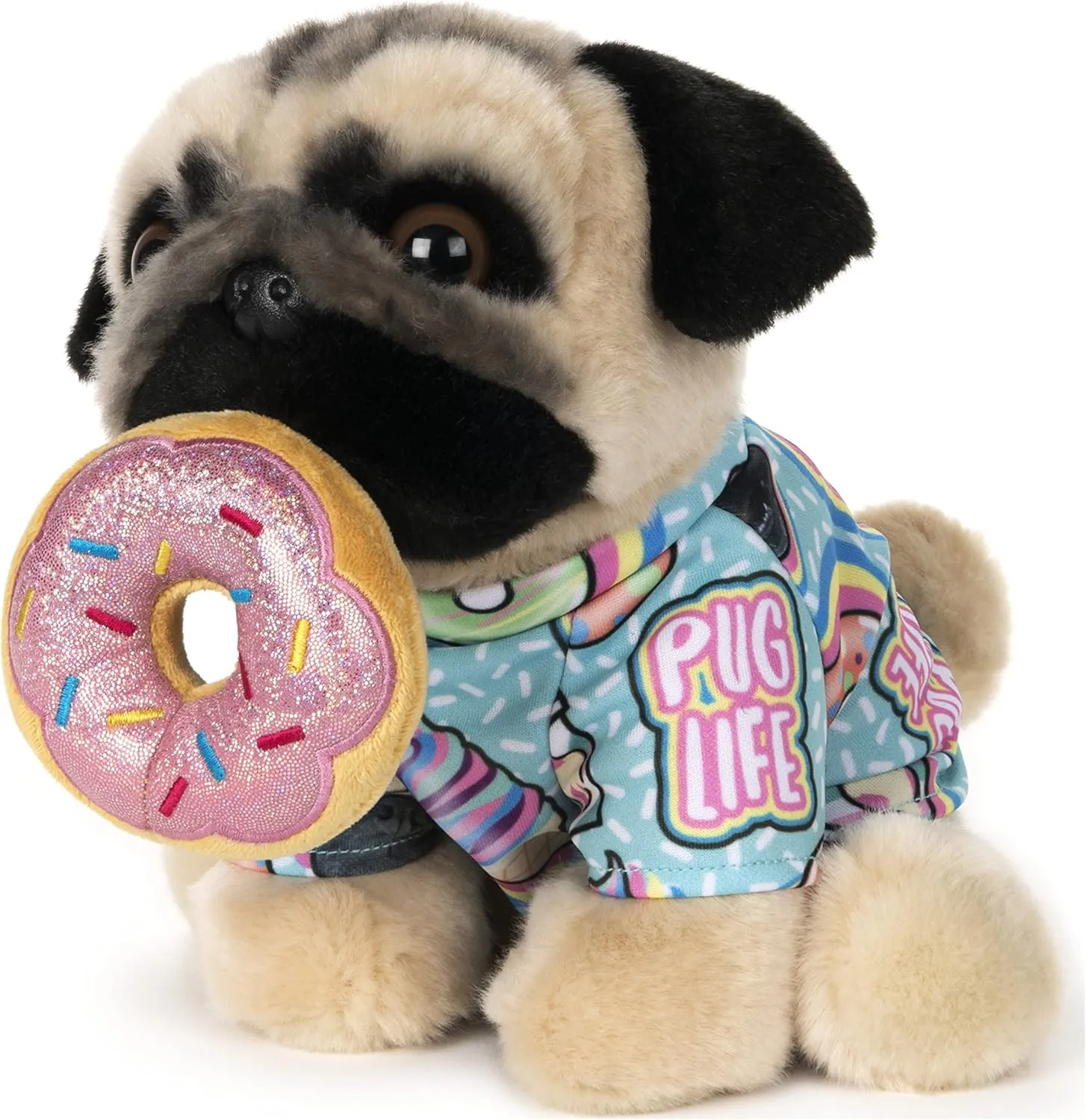 GUND Doug The Pug Donut Dog Stuffed Animal Plush, 9"