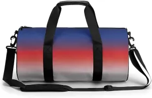Gym Bag 17in for Men Women, Waterproof Foldable Sports Organizer, Durable Workout Travel Duffle Bag, Twilight Horizon Gradient-1386