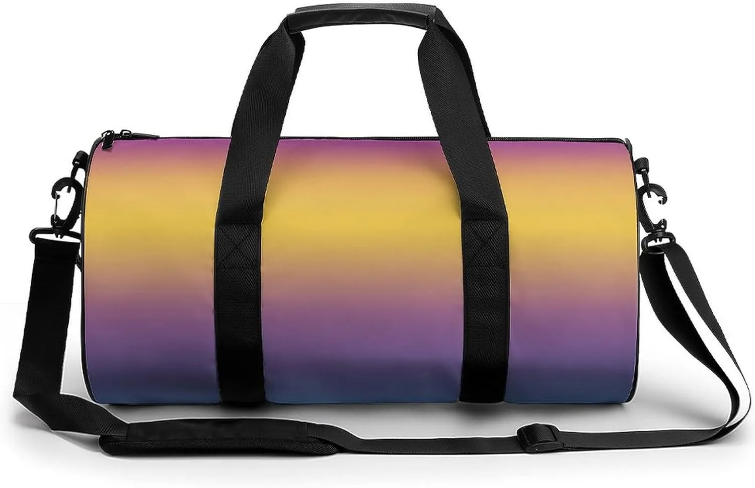 Gym Bag 17in for Men Women, Waterproof Foldable Sports Organizer, Durable Workout Travel Duffle Bag, Vibrant Twilight Shift-1478