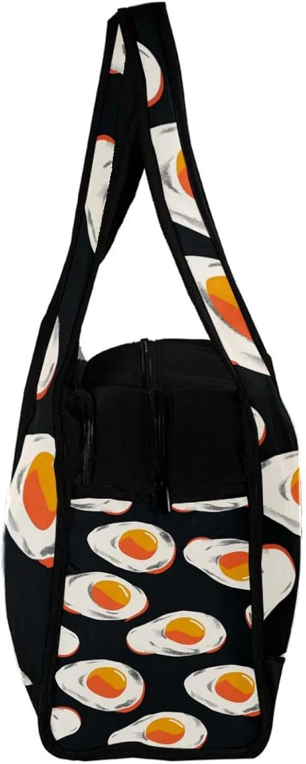 Gym Bags for Men,Travel Duffel Bags for Women,Cartoon Fried Egg,Workout Bag