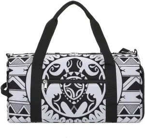 Gym Duffel Bag with Shoe Compartment Wet Pocket, Polynesian Aboriginal Travel Bag for Men Women, style-2