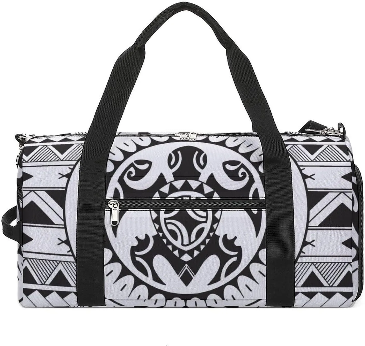 Gym Duffel Bag with Shoe Compartment Wet Pocket, Polynesian Aboriginal Travel Bag for Men Women, style-2