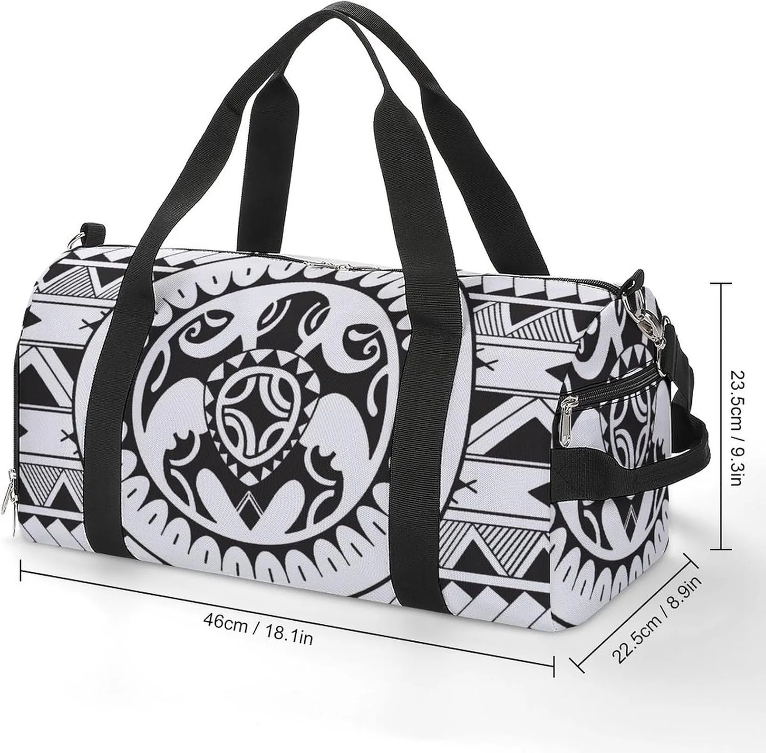 Gym Duffel Bag with Shoe Compartment Wet Pocket, Polynesian Aboriginal Travel Bag for Men Women, style-2