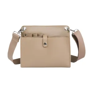Hair Scissor Bag Hair Stylist Tools Bag PU Leather with Shoulder Belt Organizer Shoulder Bag for Groomers Hairdressers Salon, Coffee