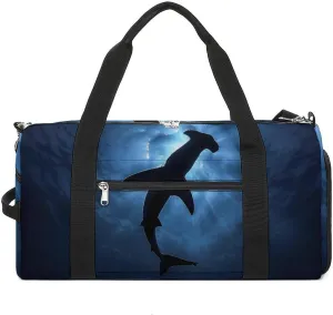 Hammerhead Shark Sports Gym Bag for Men Women Travel Duffel Bag with Shoulder Strap