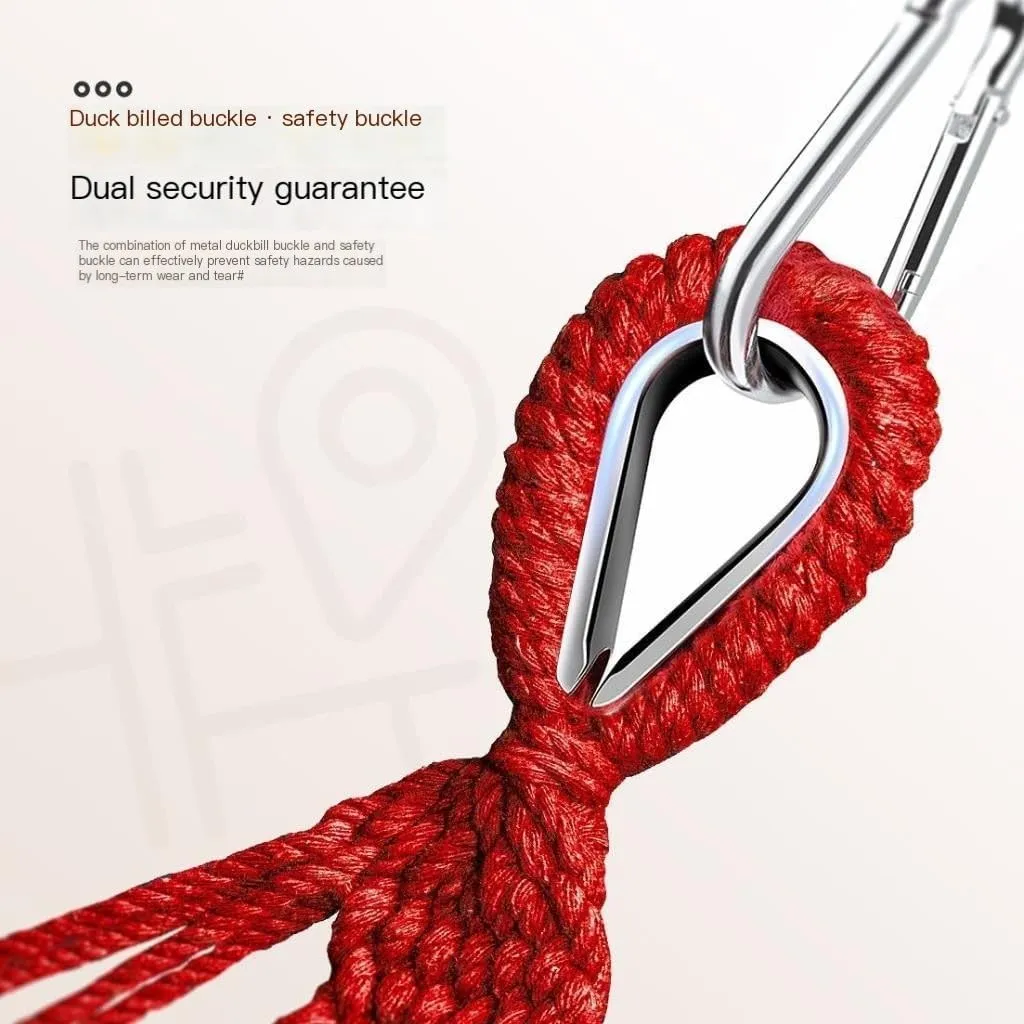 Hammock Hammock Outdoor Swing Adult Thickened Canvas Camping Leisure Single and Double Dormitory Hanging Chair Hammocks for Outside(Red,261 * 150cm)