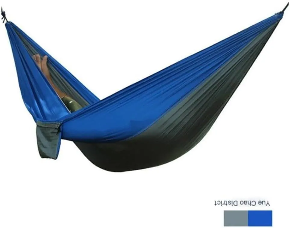 Hamock Outdoor Thickened Canvas Outdoor Bent Wooden Stick Hanging Sheet Double Hammock Swing Dormitory Camping Hanmock(C)