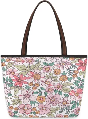 Hand-drawn Flowers Plants Tote Bag for Women Womens Handbags Tote Bags for Travel Beach Gym