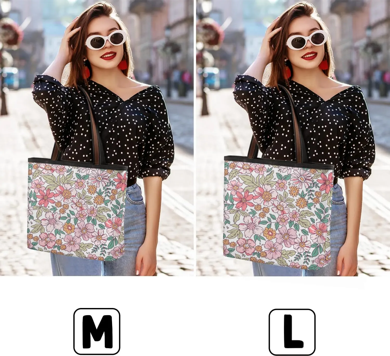 Hand-drawn Flowers Plants Tote Bag for Women Womens Handbags Tote Bags for Travel Beach Gym