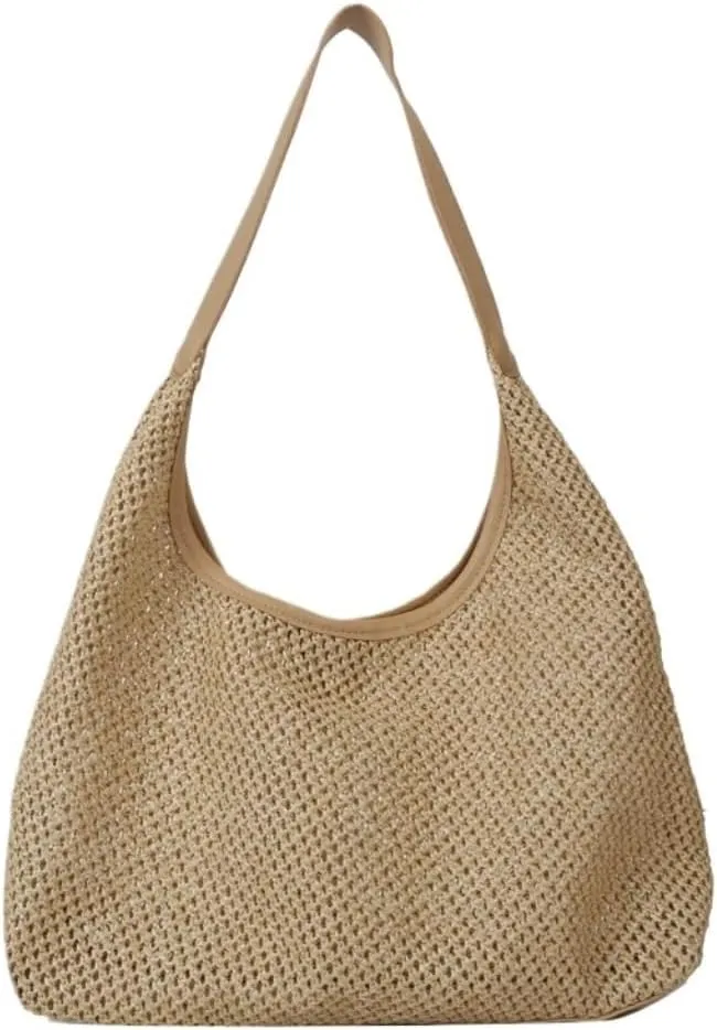 Handbag Summer New Straw Bag Holiday Beach Woven Bag Shoulder Literary Large Bag Out Straw Bags Handbag