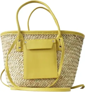 Handheld Crossover Grass Woven Bag Vine Woven Portable Women's Beach Crossbody Bag Shopping Bag Handbag