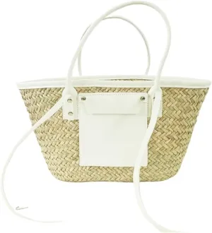 Handheld Crossover Grass Woven Bag Vine Woven Portable Women's Beach Crossbody Bag Shopping Bag Handbag