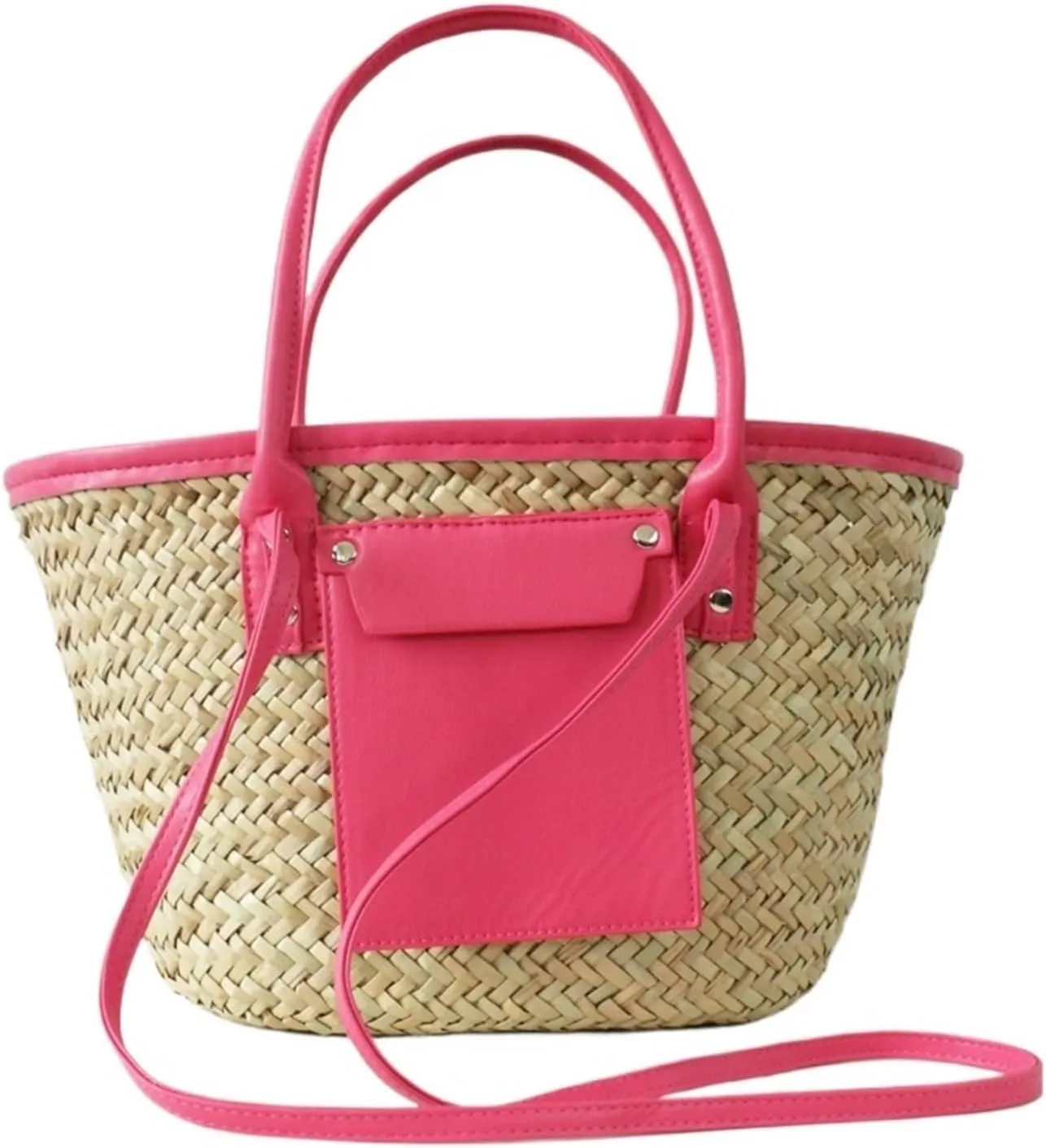 Handheld Crossover Grass Woven Bag Vine Woven Portable Women's Beach Crossbody Bag Shopping Bag Handbag