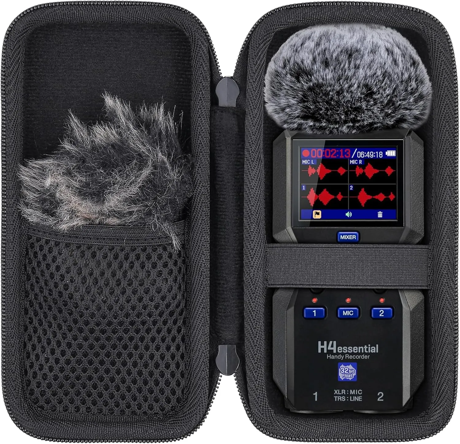 Hard Travel Case for Zoom H4essential 4-Track Stereo Handy Recorder by Aenllosi(Case Only)